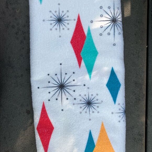 Starburst MCM 2 dish towels +1 dish mat excellent design - Picture 2 of 8